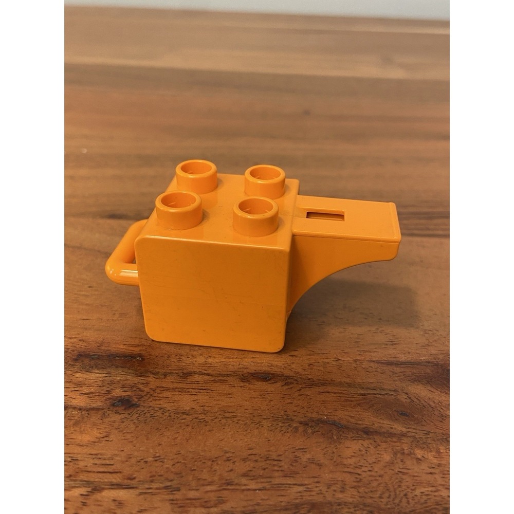 Vintage Lego Duplo Orange Train Whistle For Kids 2 X 2 X 1 1/2 W/ 4 Studs #2